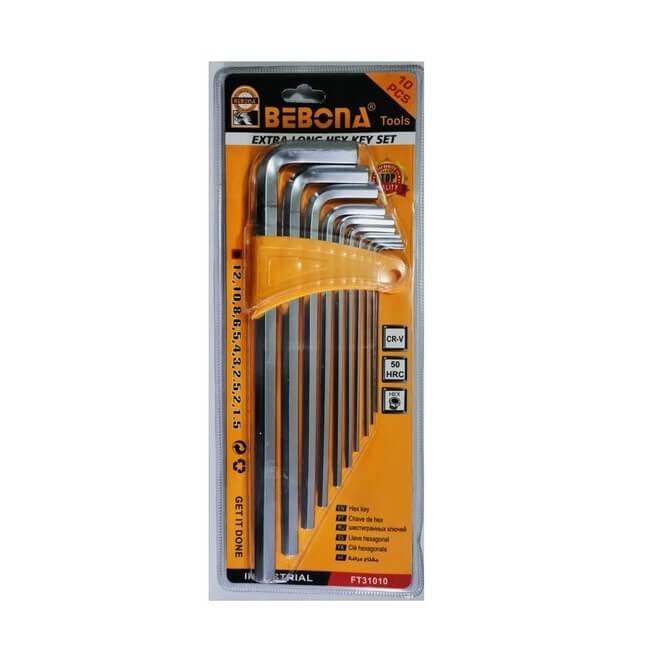 10 Piece Extra Long Hex Key Set