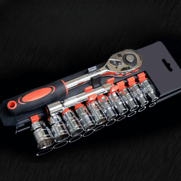 12 Piece Ratchet Socket Set 1/4″