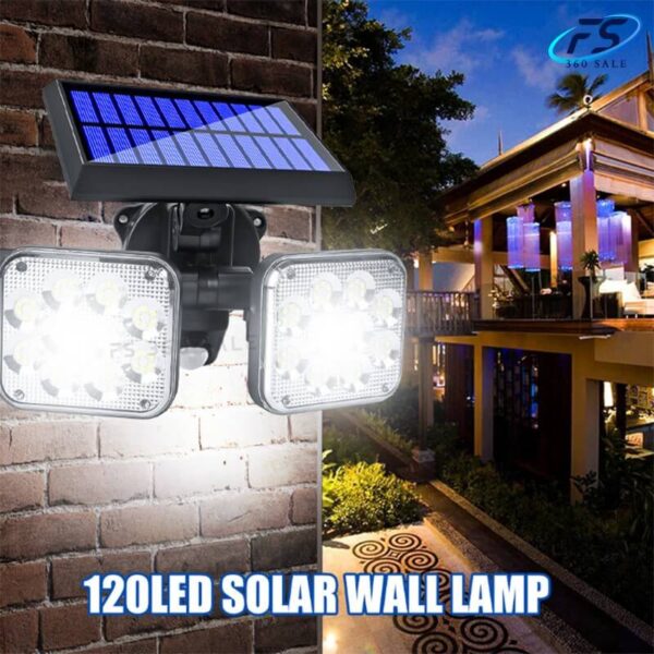 120 SMD LED Outdoor Double Head Solar Sensor Light