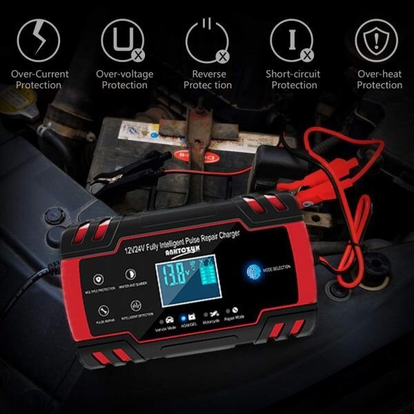 12V/24V 8A Touch Screen Pulse Repair LCD Battery Charger