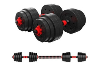 20kg Indoor Gym Weightlifting Adjustable Barbell & Dumbbells