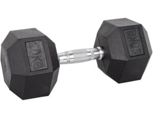 20KG Rubber Hex Dumbbell