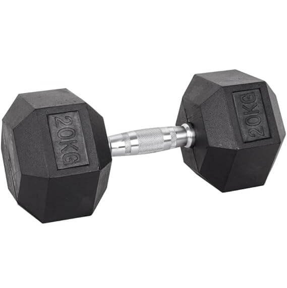 20KG Rubber Hex Dumbbell 20KG Rubber Hex Dumbbell