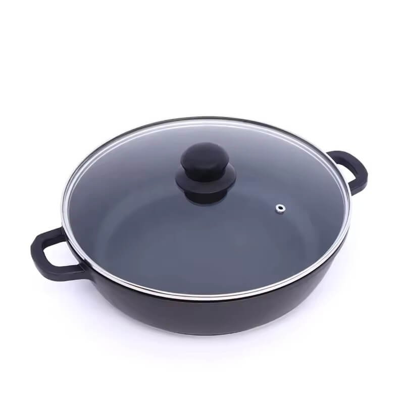 32cm Non-Stick Wok Double Handle with Lid