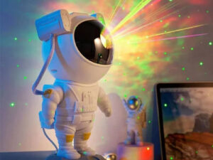360-Degree Rotating Magnetic Head Astronaut Galaxy Projector