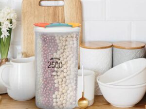 4 Compartment Plastic Cereal Dispenser Jar
