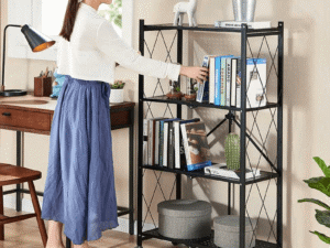 4 Layers Metal Folding Shelves