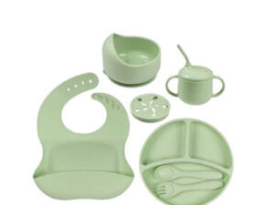 5 Pieces Silicone Baby Feeding Set
