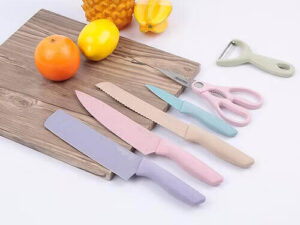 6 Piece Colorful Stainless Steel Kitchen Knife Set