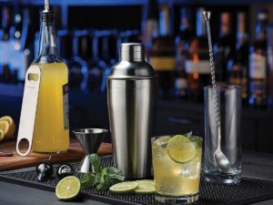 8 Piece Cocktail Shaker Set for Mixing Drinks
