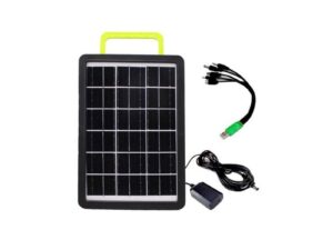 8W Solar Panel with Inbuilt Battery and Rear Flashlight Portable Charging Kit