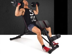 Abdominal Adjustable Utility Exercise Bench with Resistance Band