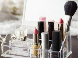 Acrylic Makeup Rack Organiser With Mirror