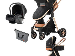 Baby Stroller with Car Seat and Mommy Bag
