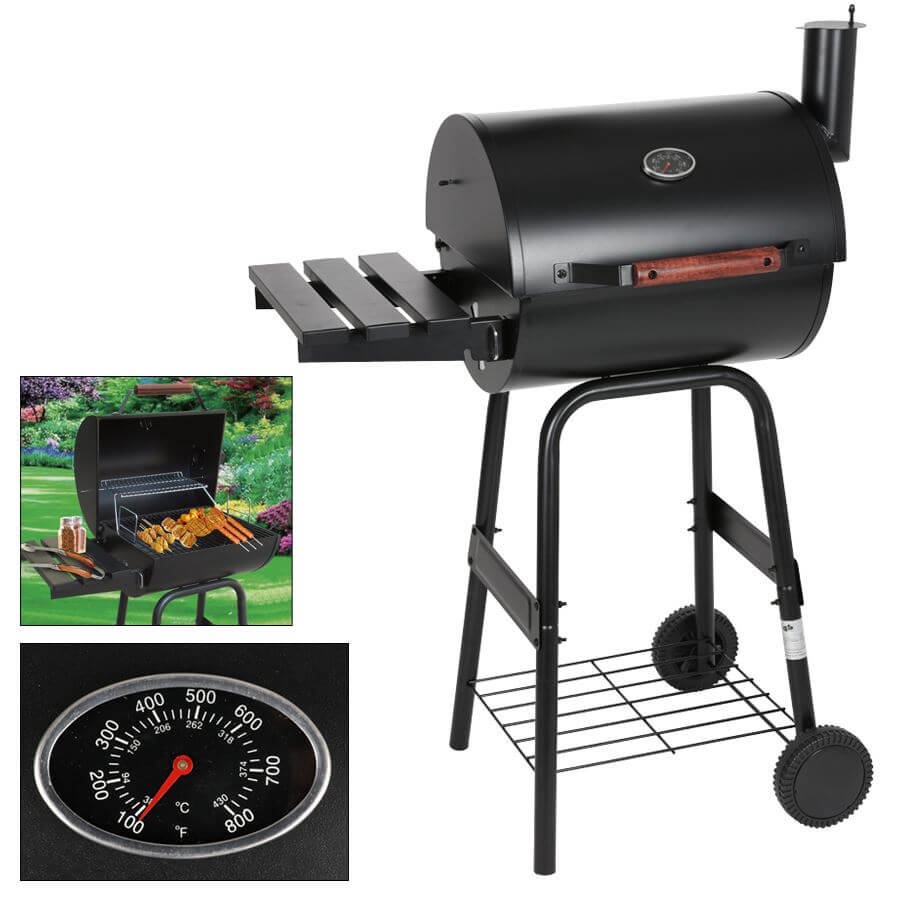 BBQ Grill Barrel with ThermoLock and Massive Chimney