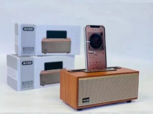 Bluetooth Retro Wooden Speaker With Phone Mount