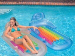 Colorful Inflatable Sea Mattress with Backrest