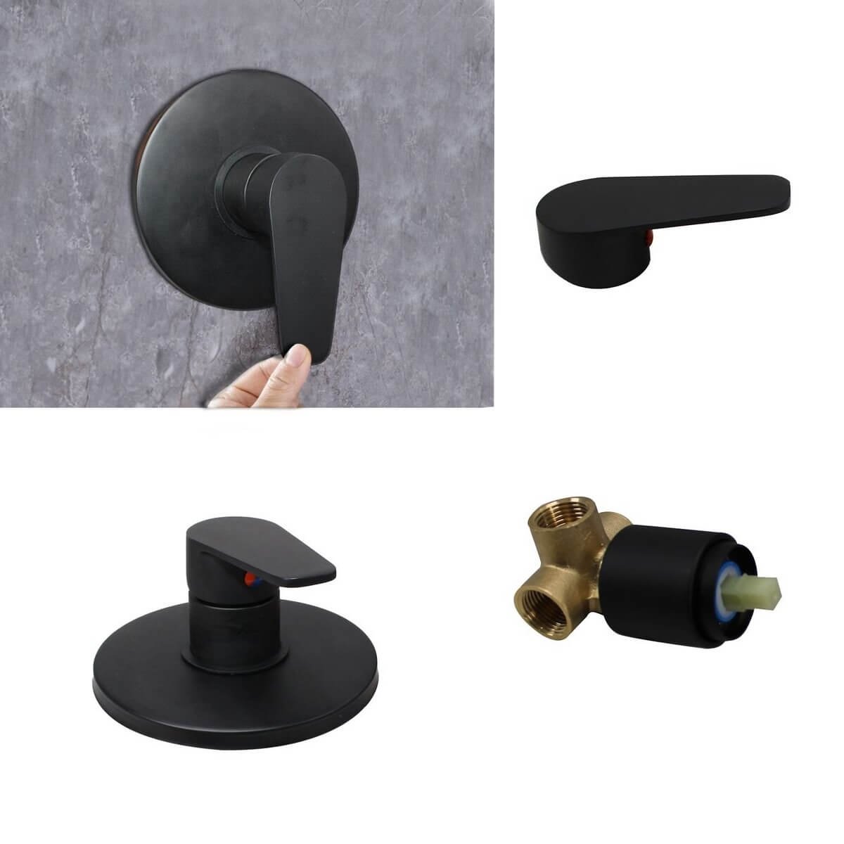 Concealed Round Single Lever Shower and Bath Mixer