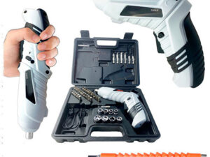 Cordless Rechargeable Screwdriver Tool With Led Light 47Pcs Set