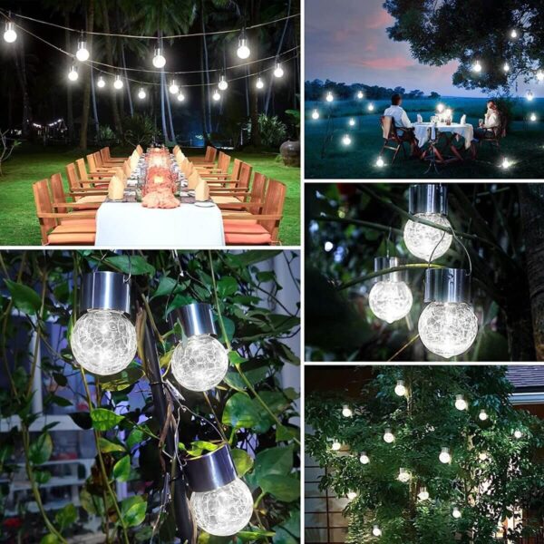 Cracked Glass Solar LED Light