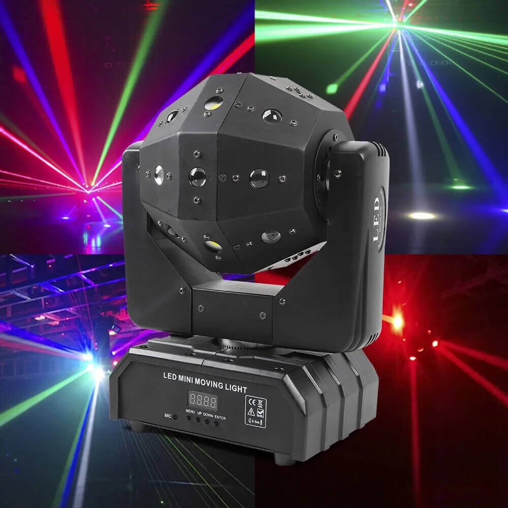 Disco Moving Head RGBW LEDs and Laser Light