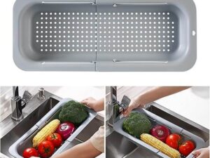 Extendable Over The Sink Kitchen Strainer and Colander Basket