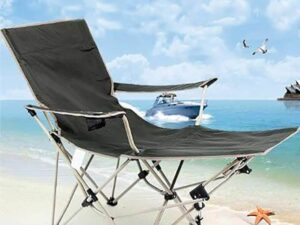 Folding Camping Lounge Chair With Footrest