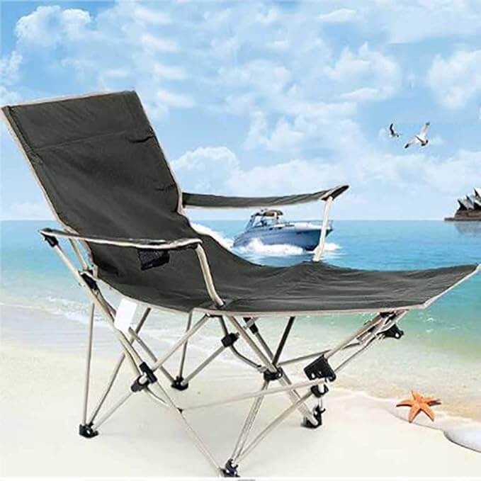 Folding Camping Lounge Chair With Footrest