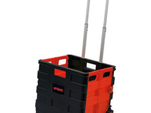 Folding Plastic Book With Wheels Double-Wheel Shopping Cart For Storage