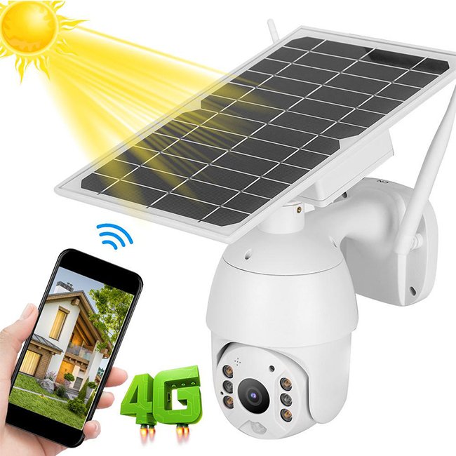 HD Intelligent Solar Powered PTZ Security Camera 4G