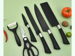 High Quality 6 Piece Kitchen Stainless Steel Knife Set with Non-Stick Surface
