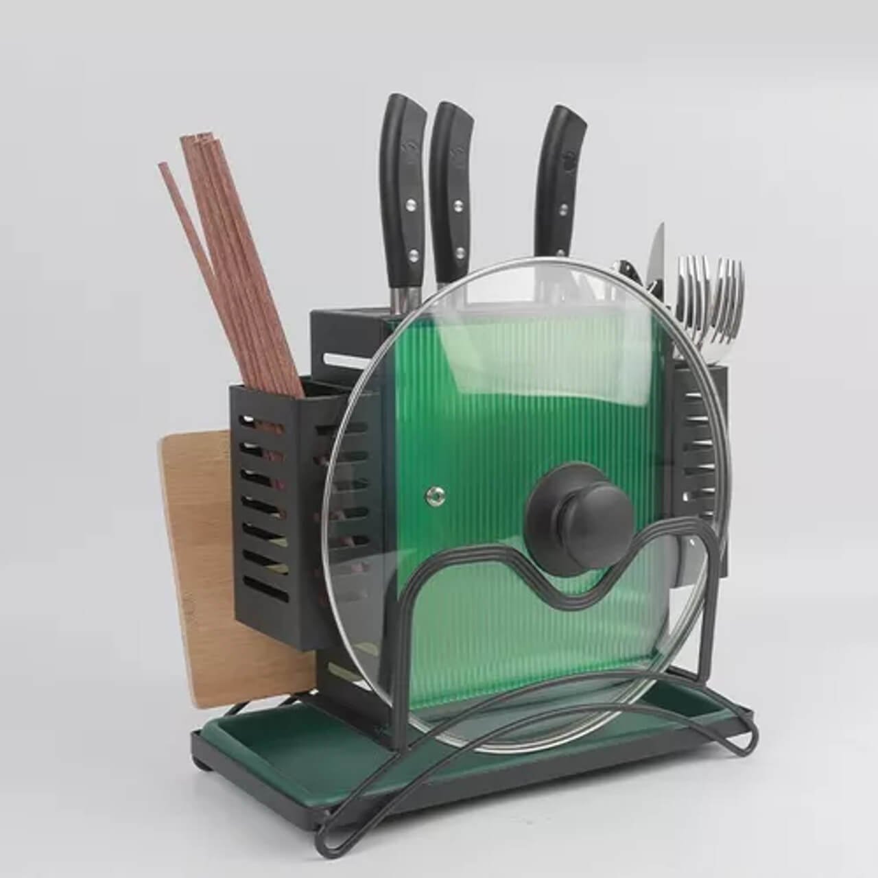 Knife Storage with Cutting Board Holder