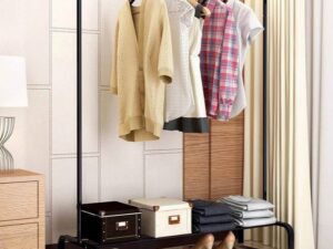 Metal Single Pole Clothes Rack