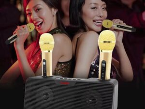 Mini Karaoke Speaker with 2 Microphones