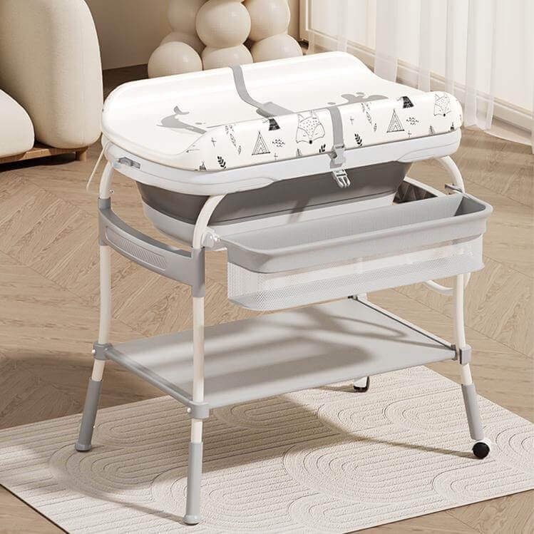 Multifunction Baby Nursing Changing Table With Fold Bathtub