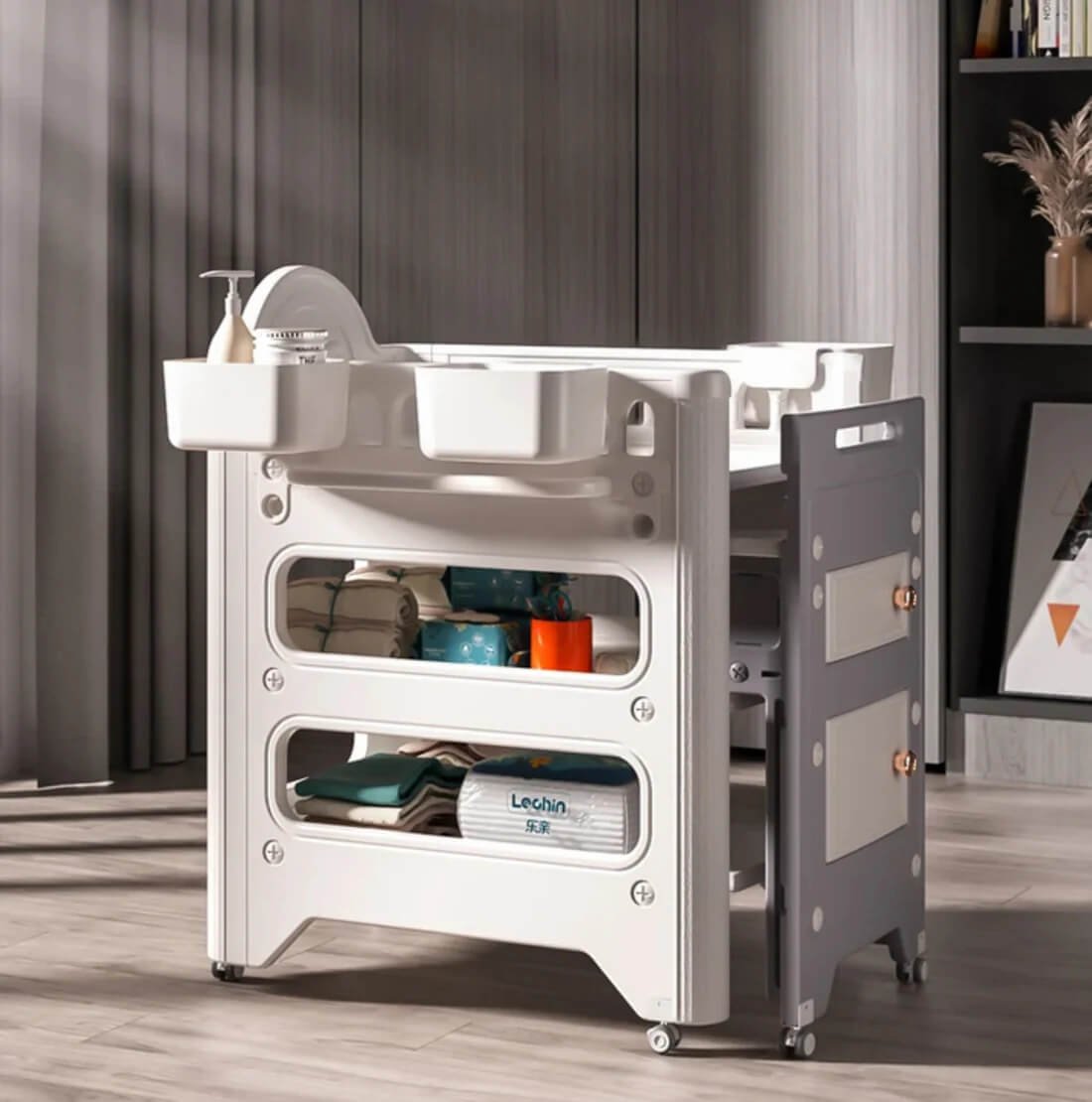 Multifunctional Bathroom Baby Pull-out Diaper-Changing Table
