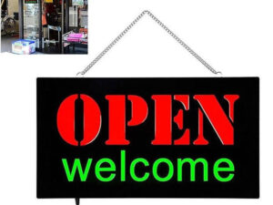 Open Welcome LED Sign Board