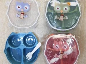Owl Lunch Box with Cutlery Set