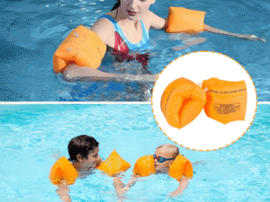Pack of 2 Inflatable Floating Arm Bands Sleeves Swimming Training Tool
