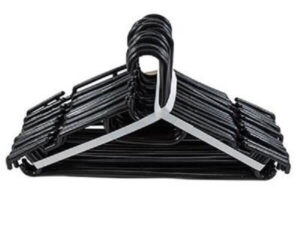 Pack of 20 Black Plastic Hangers