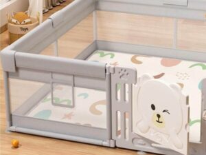 Playpen Fabric with Safety Gate 1.5m x 1.8m