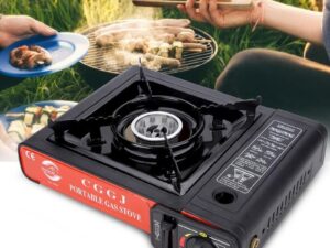 Portable Camping Gas Stove - Single Burner Canister with Case