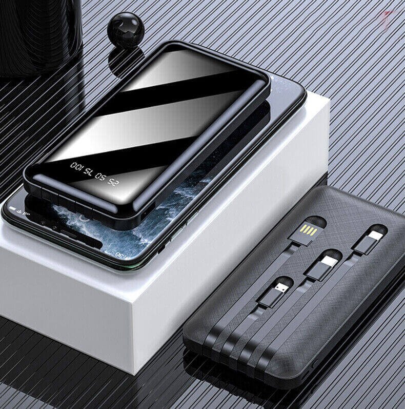 Portable Wired Power Bank Battery