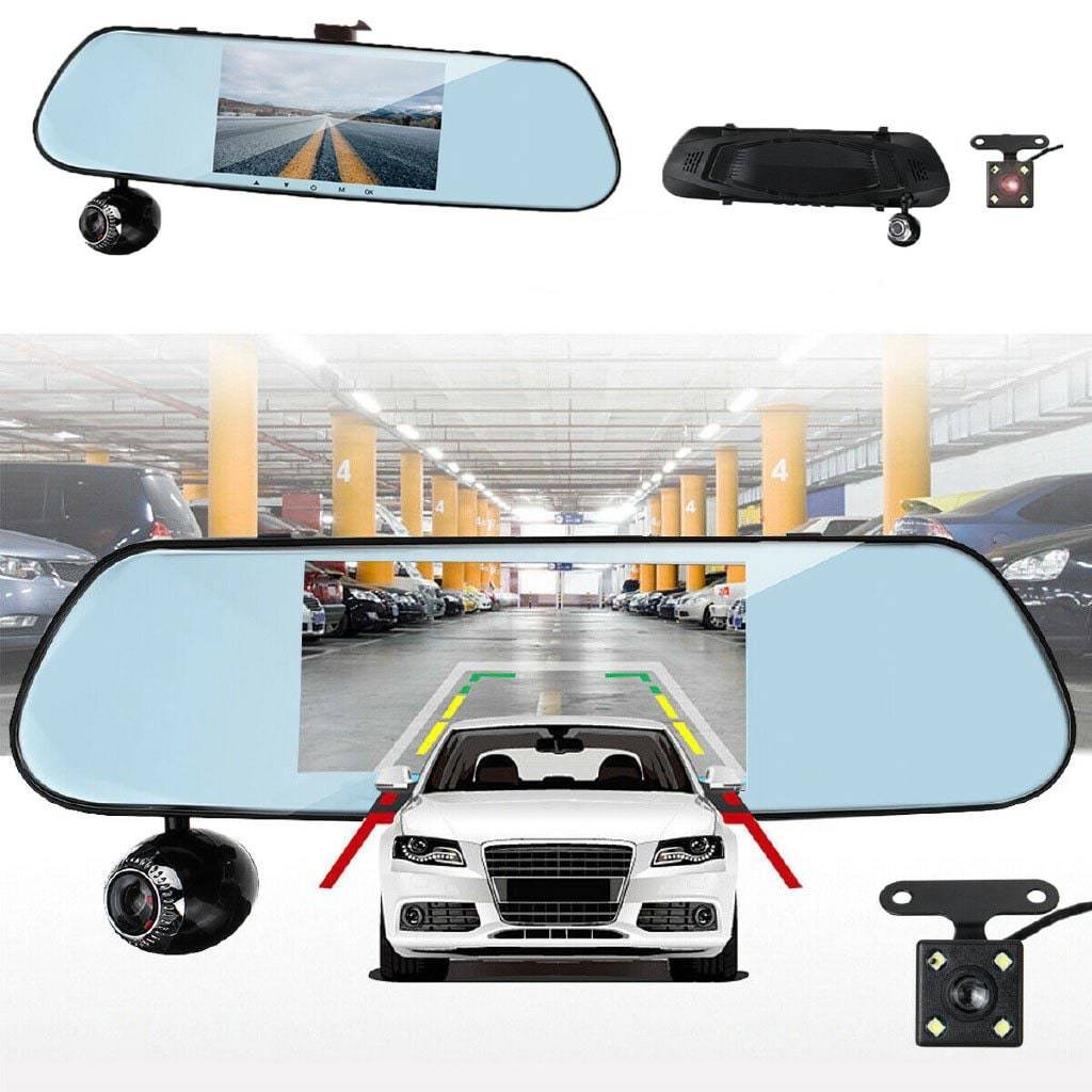 Rearview Mirror Dual Channel DVR Camera Recorder Dash Cam