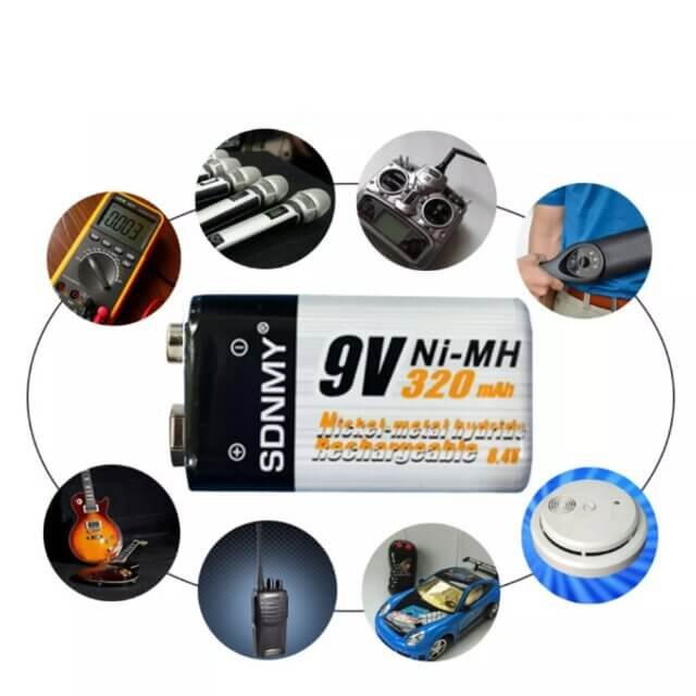 Rechargeable Battery 9V Ni-Mh 320mAh