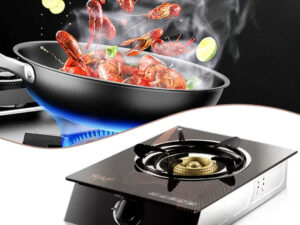 Single Burner Tabletop Gas Cooker with Ceramic Glass Top