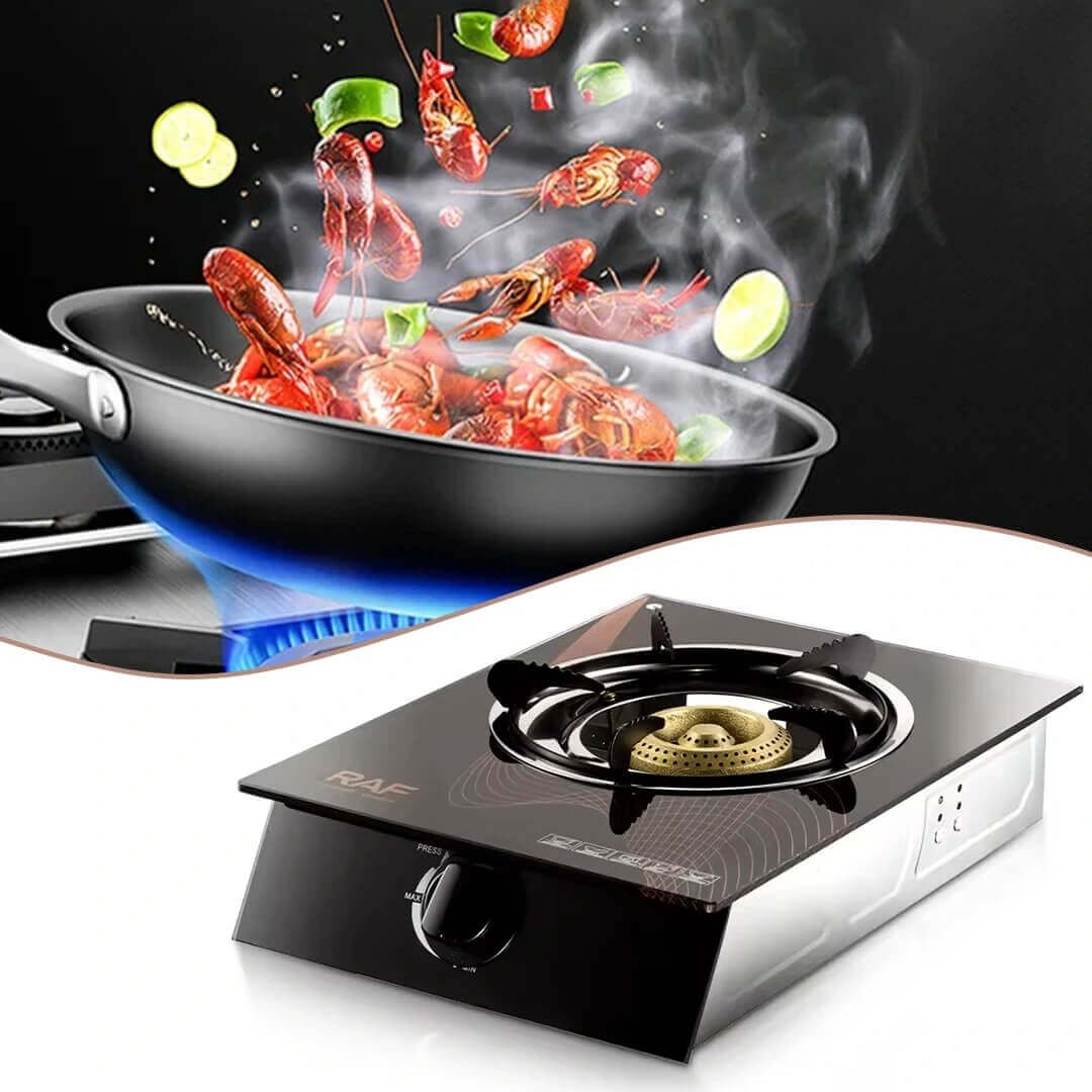 Single Burner Tabletop Gas Cooker with Ceramic Glass Top
