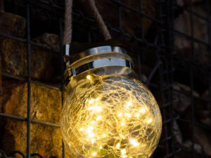Solar Crystal Crack Ball Glass Night Light