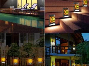 Solar LED Lamp with Flame Effect