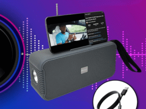Solar Powered Bluetooth Speaker with Torch Light